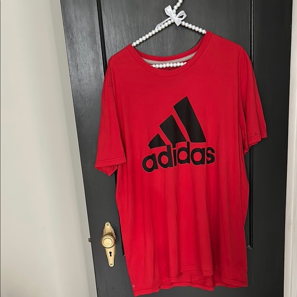 adidas Other - Adidas Bold Red Tee with Black Emblem